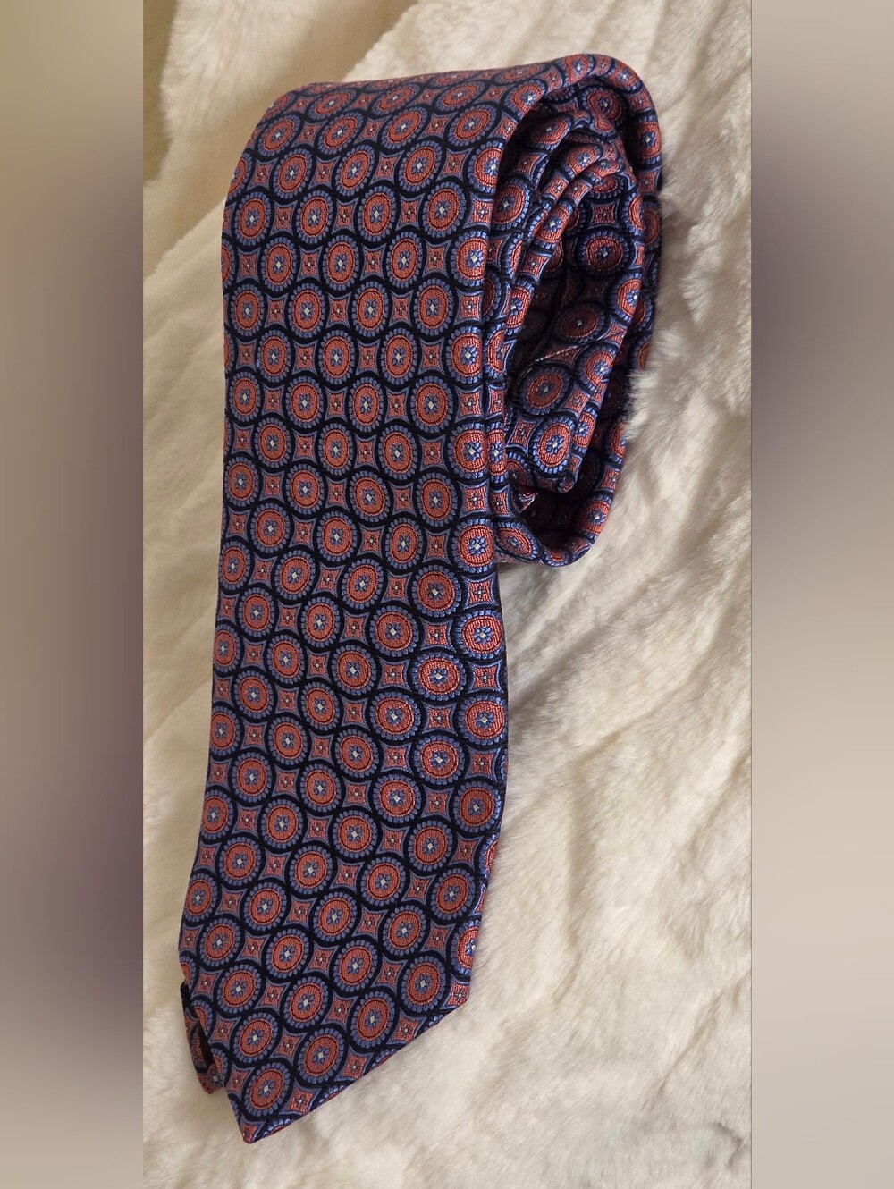 Mens Brooks Brothers Tie Geometric Medallion - Picture 5 of 5